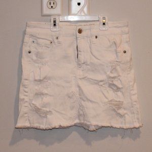 American Eagle White Denim Mini Skirt Size 2